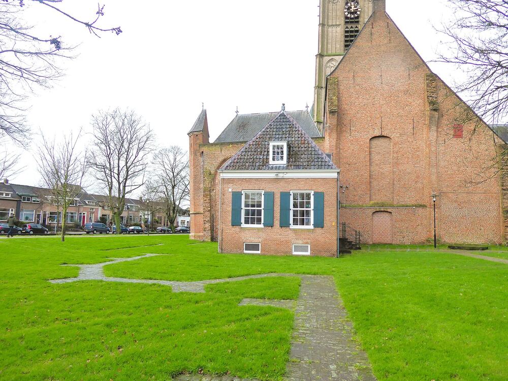 De gebouwen rond de Sint-Maartenskerk in Tiel